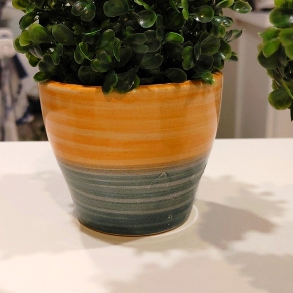 Ceramic Succulent Planters Set of 3 Garden Plants Gray and Peach 4" X 3.5" EUC - Picture 3 of 12